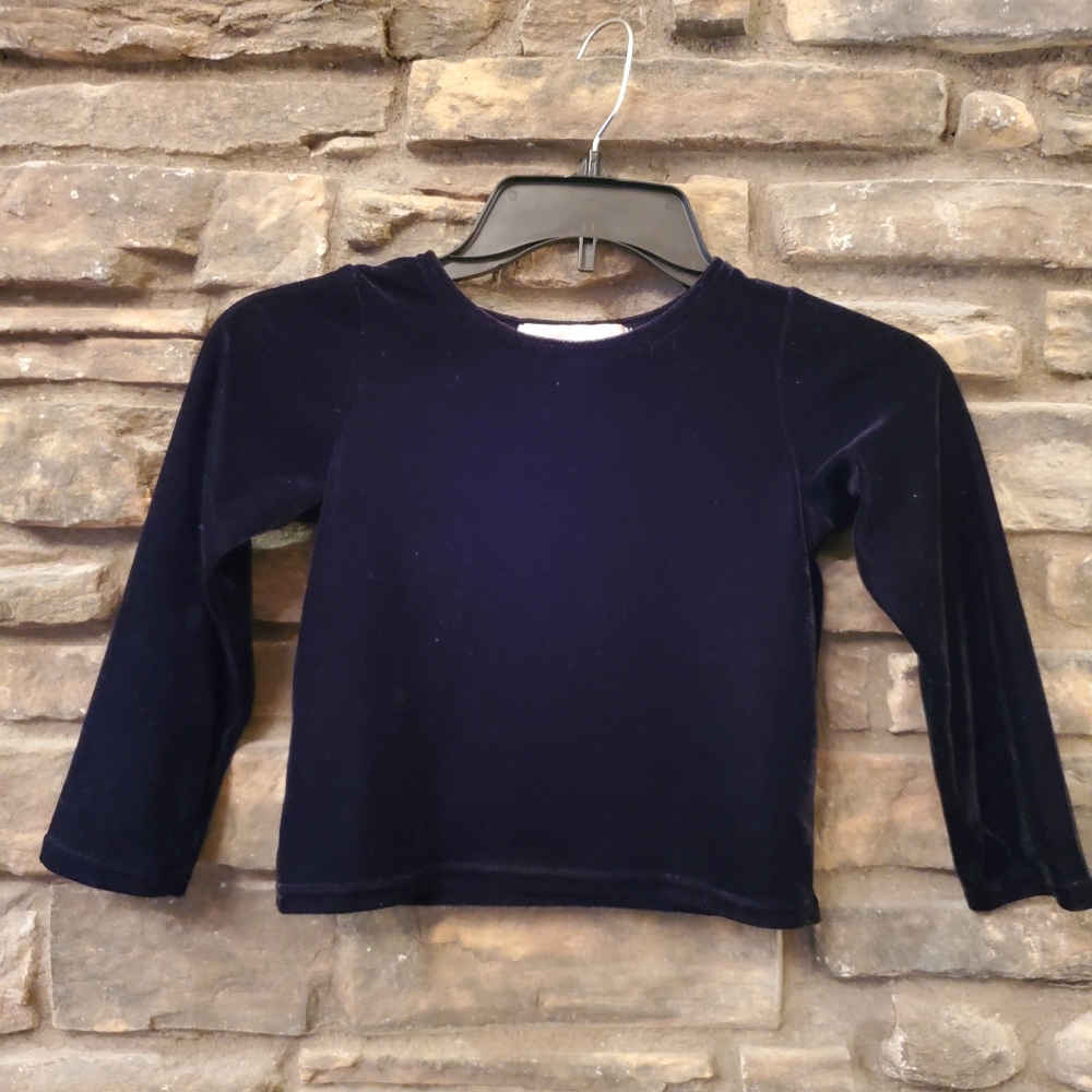 NWOT GREGGY GIRL BLACK VELVET TOP SZ 5